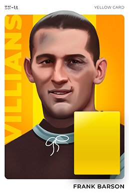 Frank Barson yellow card