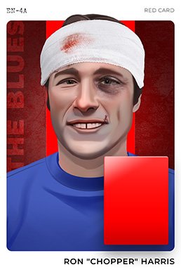 Ron Chopper Harris Red Card