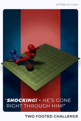 two footed challenge card